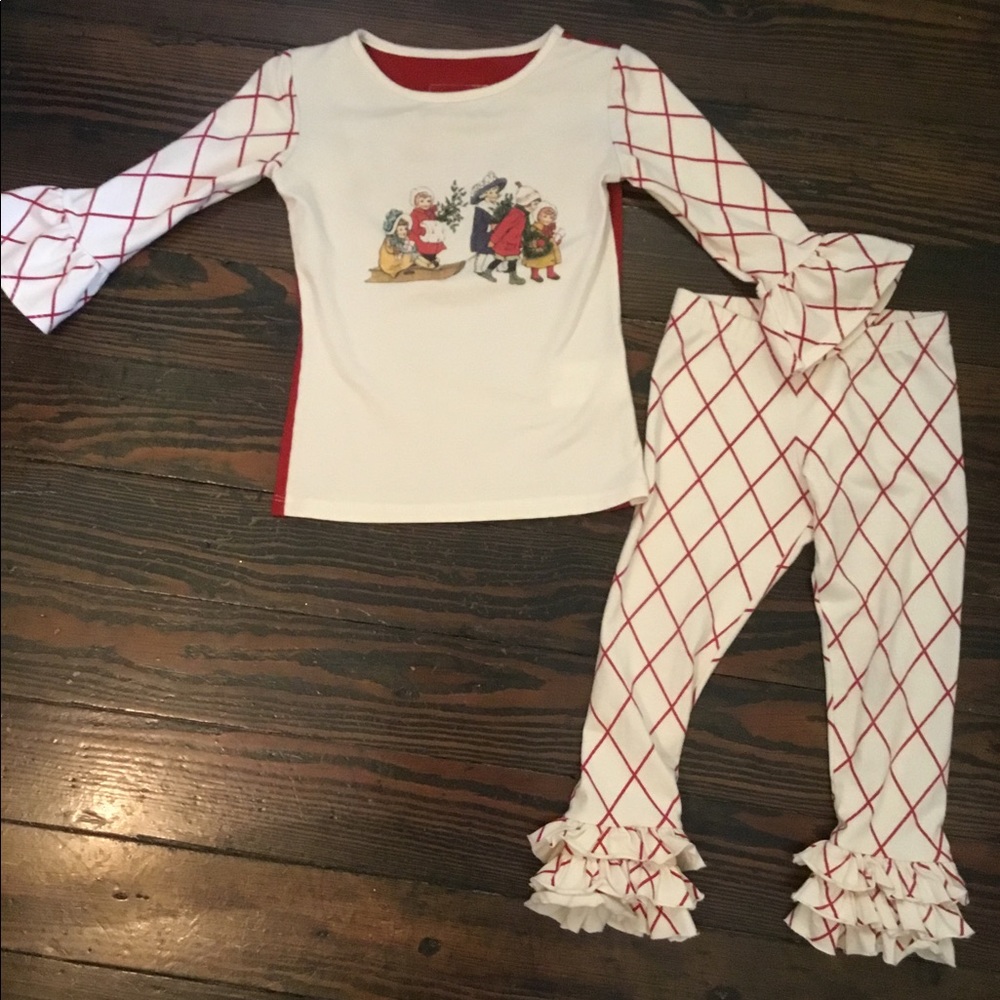 Persnickety VGUC Girl’s Christmas Pants Set 2